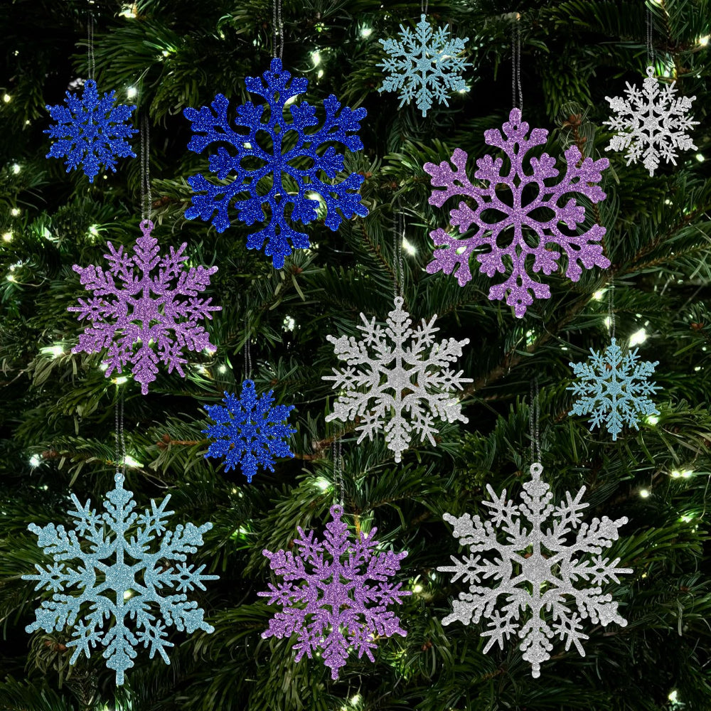 Christmas Ornaments Christmas Tree Snowflake Set Winter Decor