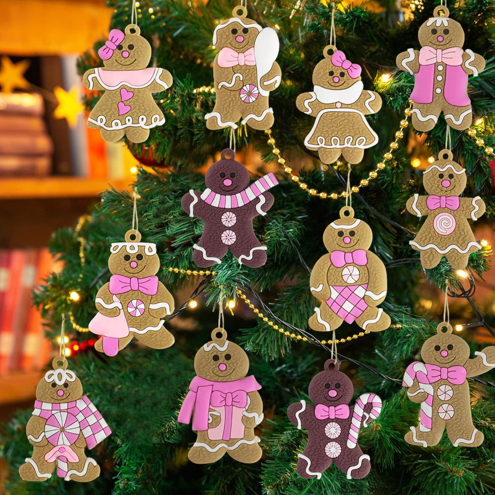 Christmas Ornaments Gingerbread Characters Holiday Tree Decor