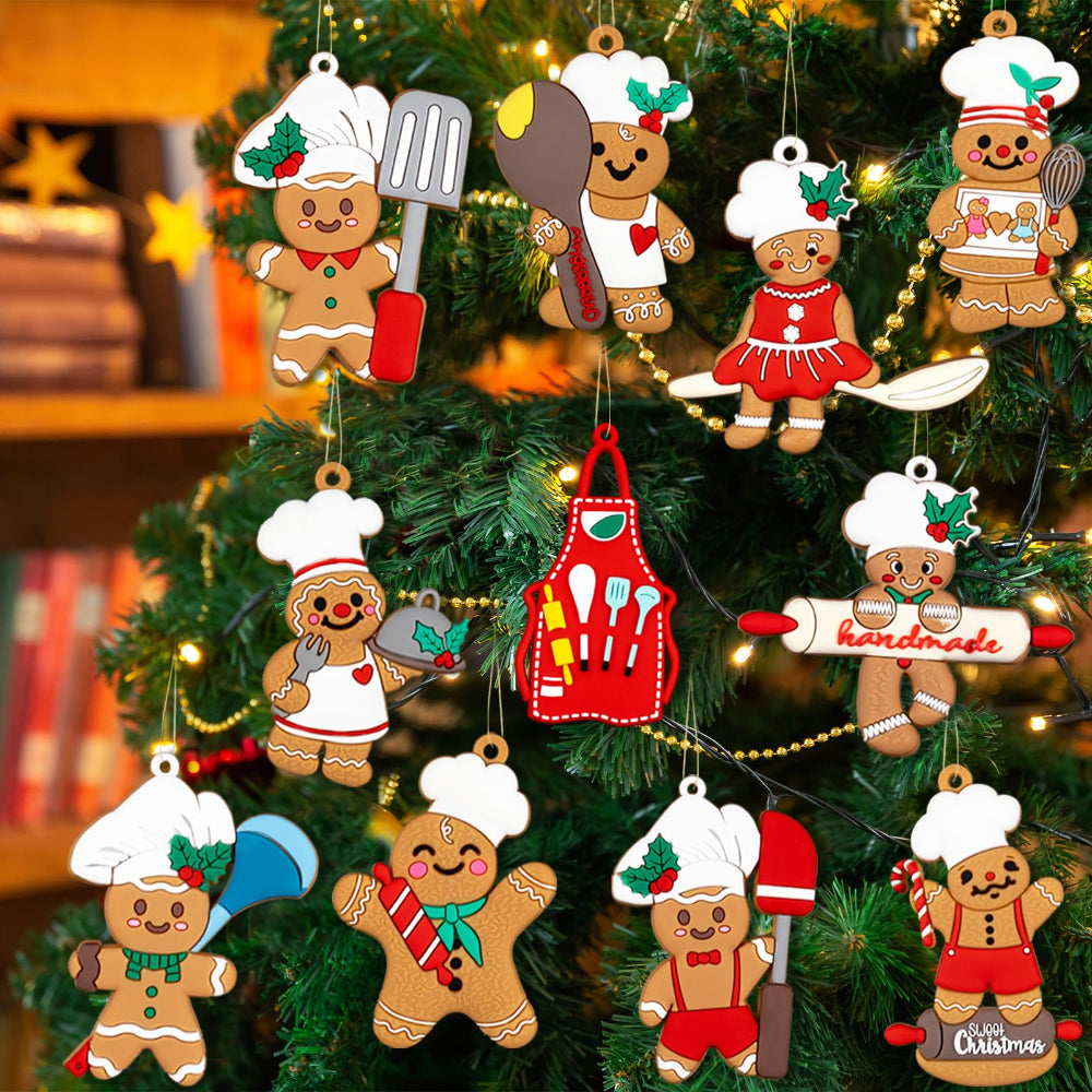 Christmas Ornaments Gingerbread Characters Holiday Tree Decor