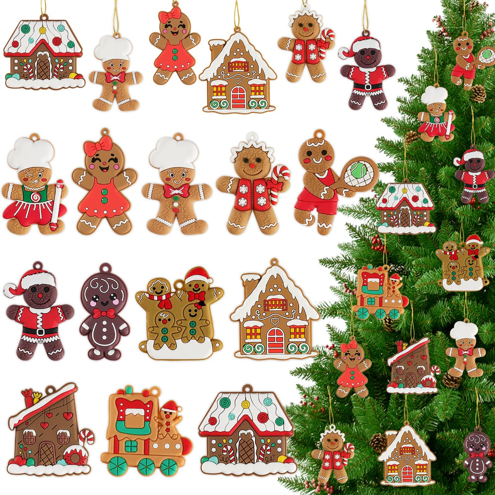 Christmas Ornaments Gingerbread Characters Holiday Tree Decor