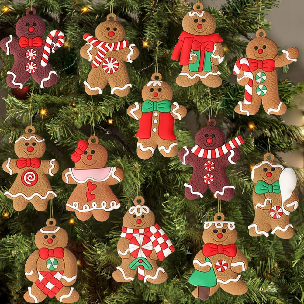 Christmas Ornaments Gingerbread Characters Holiday Tree Decor