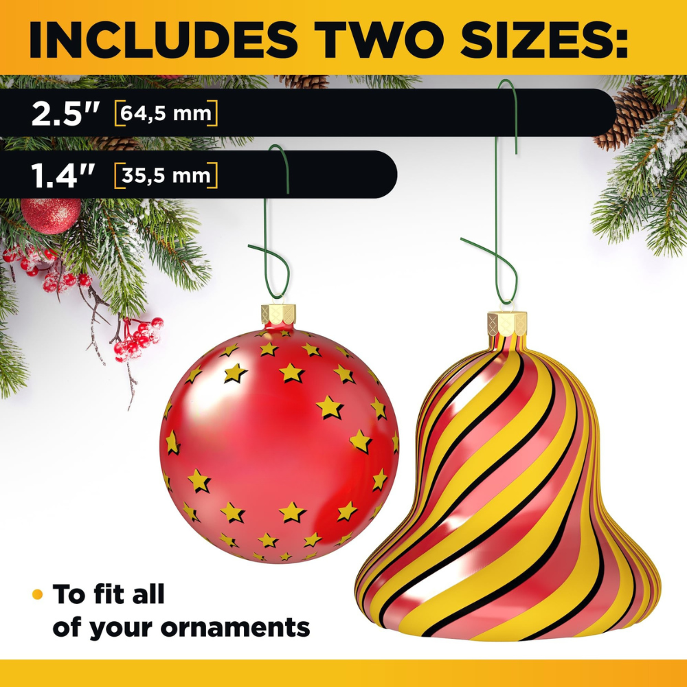 Christmas Ornaments Hooks Metal Strong Hanging Holiday Decoration Set