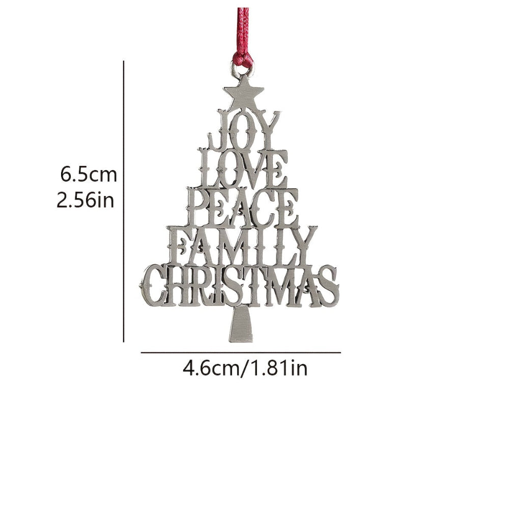 Christmas Ornaments Metal Tree Hanging Holiday Decoration