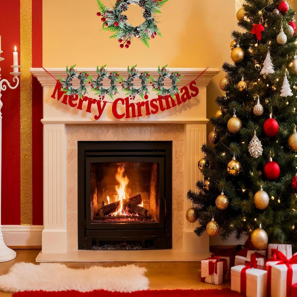 Christmas Table Decorations Centerpiece Candle Ring Set