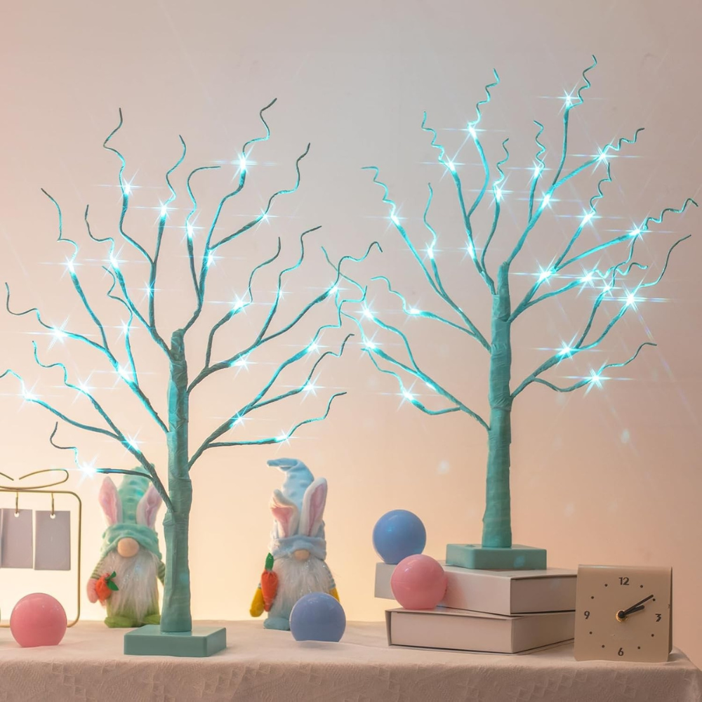 Christmas Tree LED Birch Table Lights Home Accent Decor