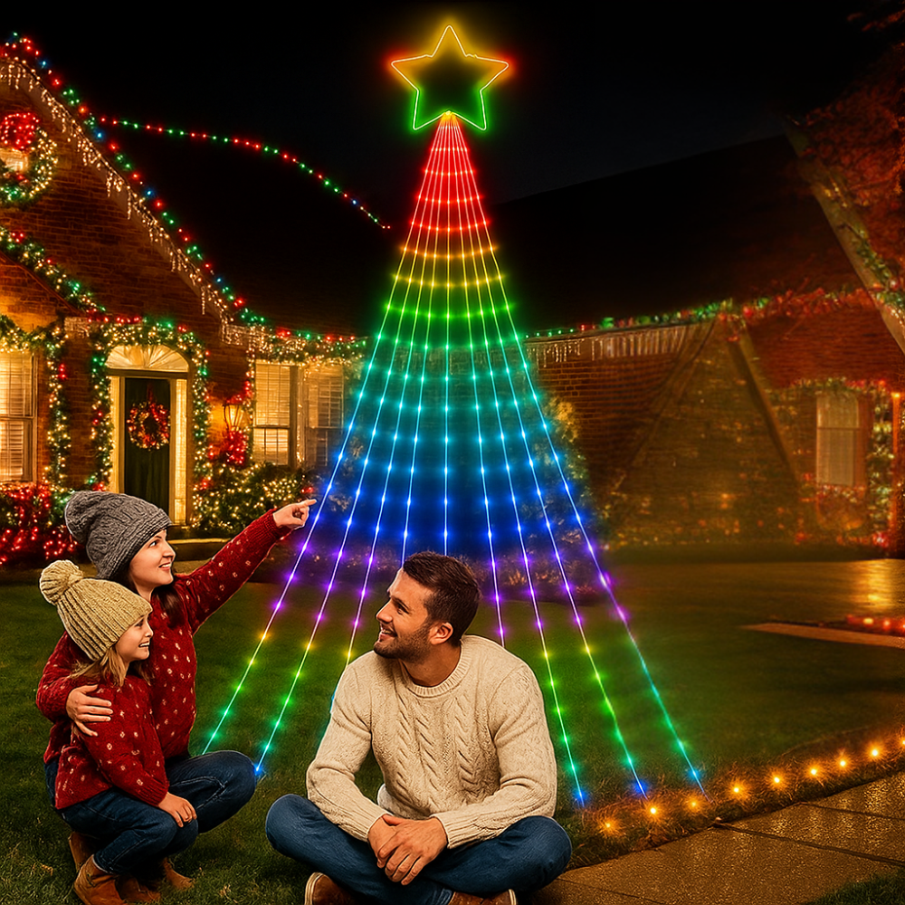Christmas Tree LEDs String Lights RGB Outdoor App Control Display