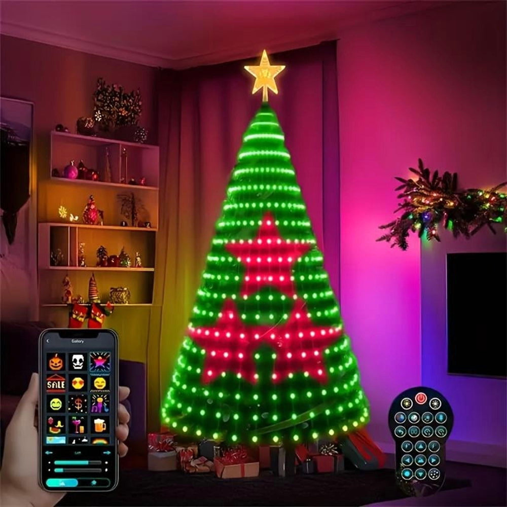 Christmas Tree Lights Smart RGB App Remote Control Decoration
