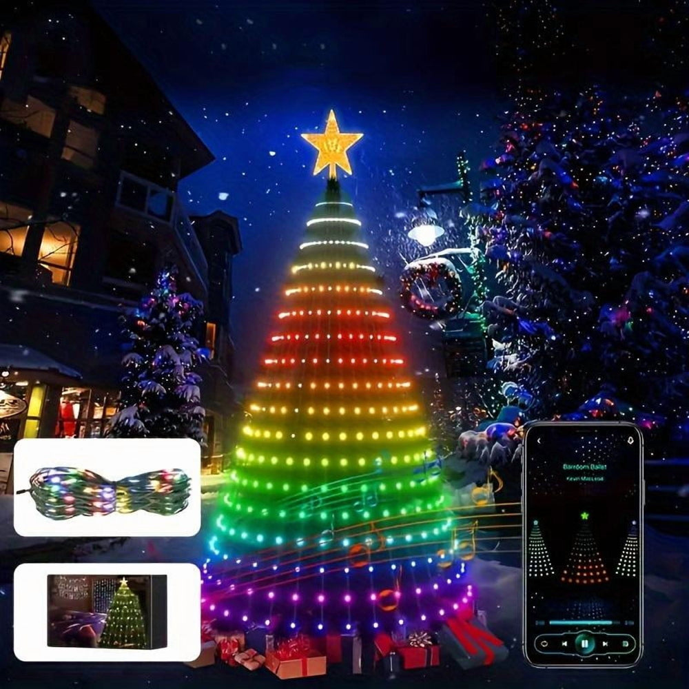 Christmas Tree Lights Smart RGB App Remote Control Decoration
