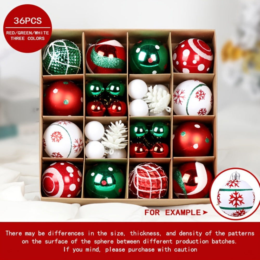 Christmas Ornaments Set Classic Tree Hanging Decorative Balls