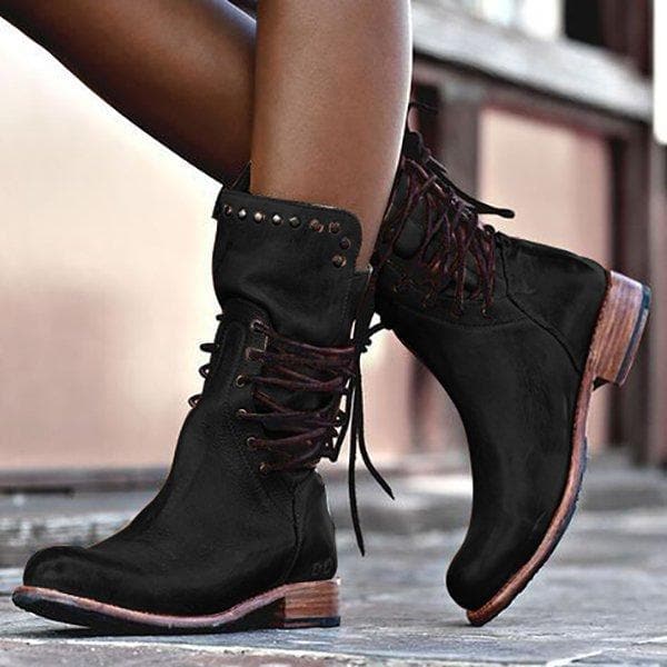Jovienne | Elegant Vintage Leather Calf Boots