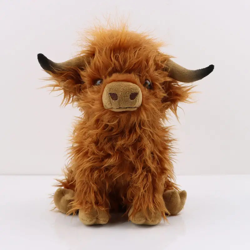 Cuddly Highland Cow Plush Toy | Soft Stuffed Animal Comforter for All Ages, 25 cm
