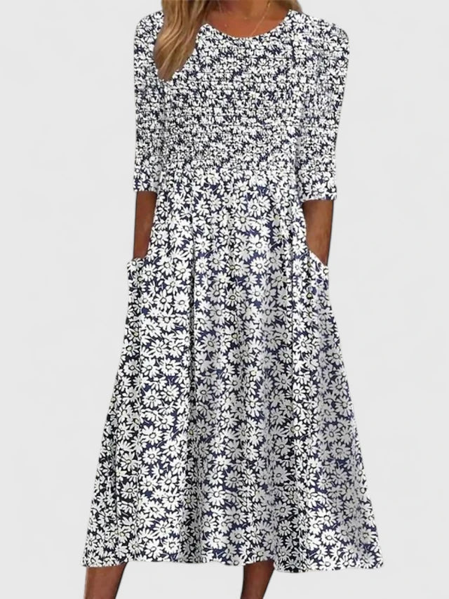 Violethia | Elegant Midi Dress