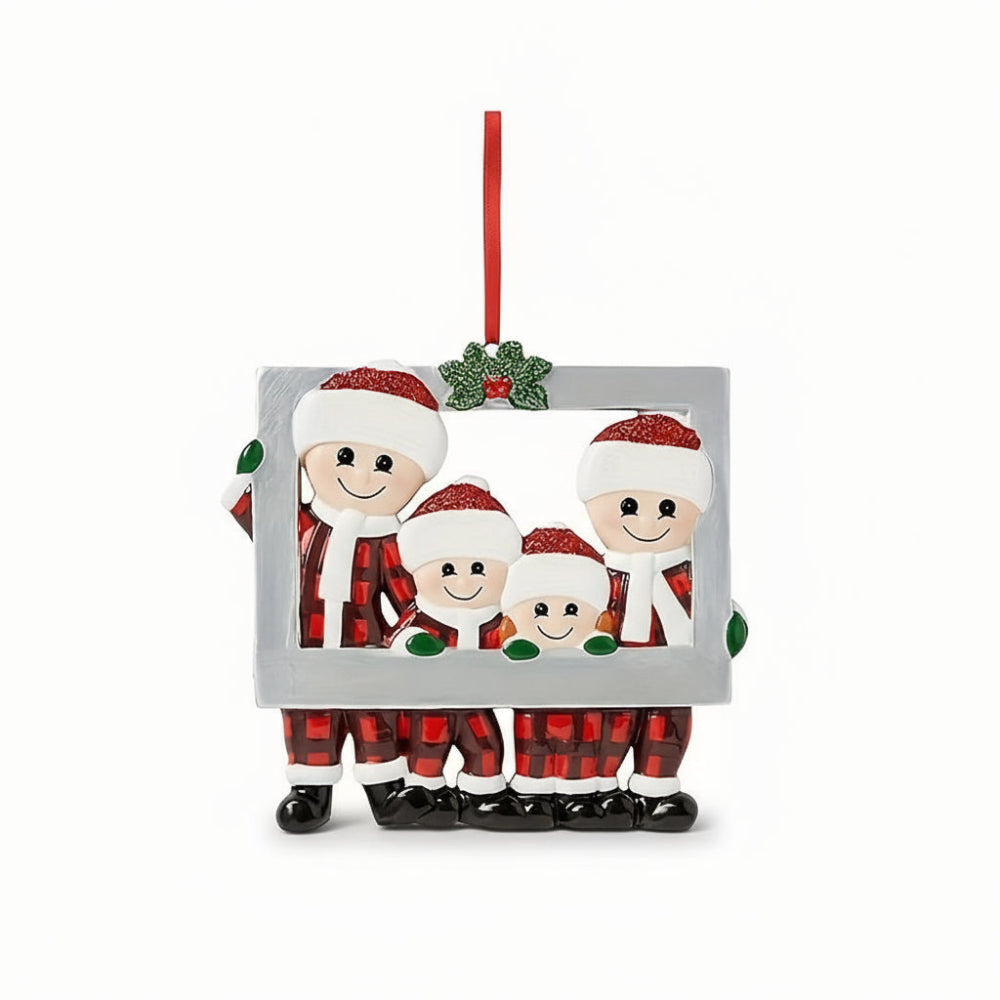 Christmas Ornaments Family Figurine Tree Hanging Decoration