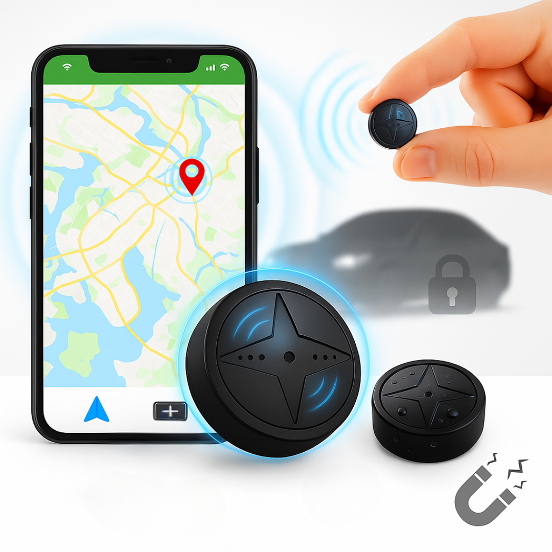 GPS Vehicle Tracker with Magnetic Mount | Real-time Monitoring, Waterproof, Compact Design