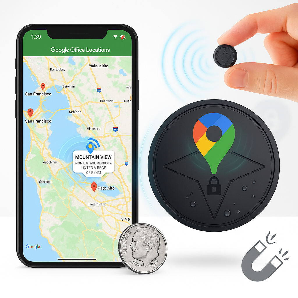 GPS Vehicle Tracker with Magnetic Mount | Real-time Monitoring, Waterproof, Compact Design