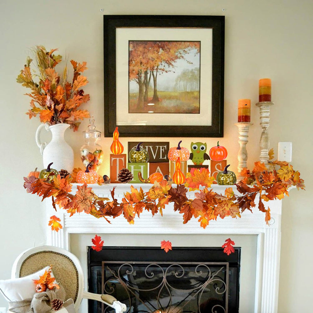 Garlands Maple Leaves Fall Artificial Home Decor Vine