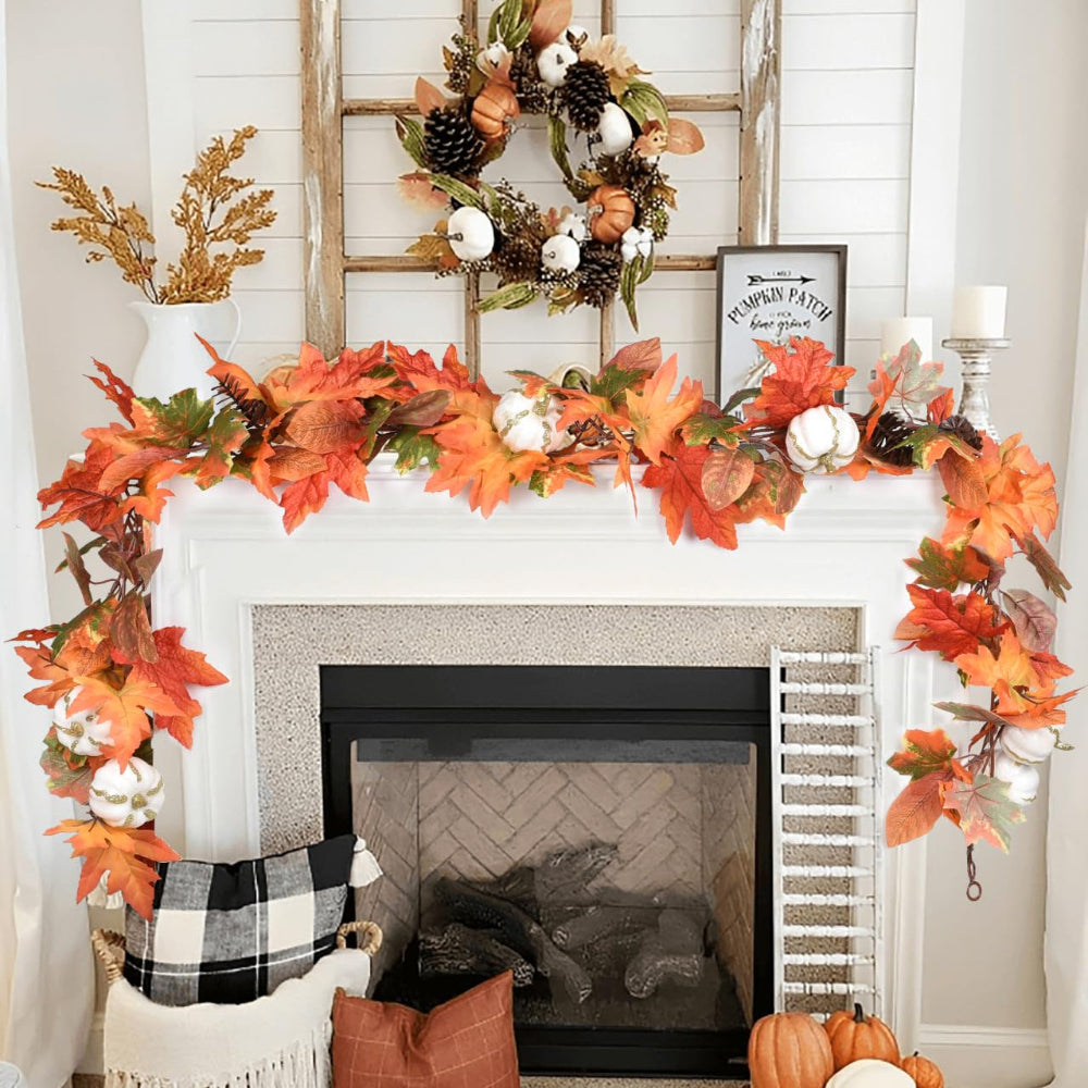 Garlands Maple Leaves Fall Artificial Home Decor Vine