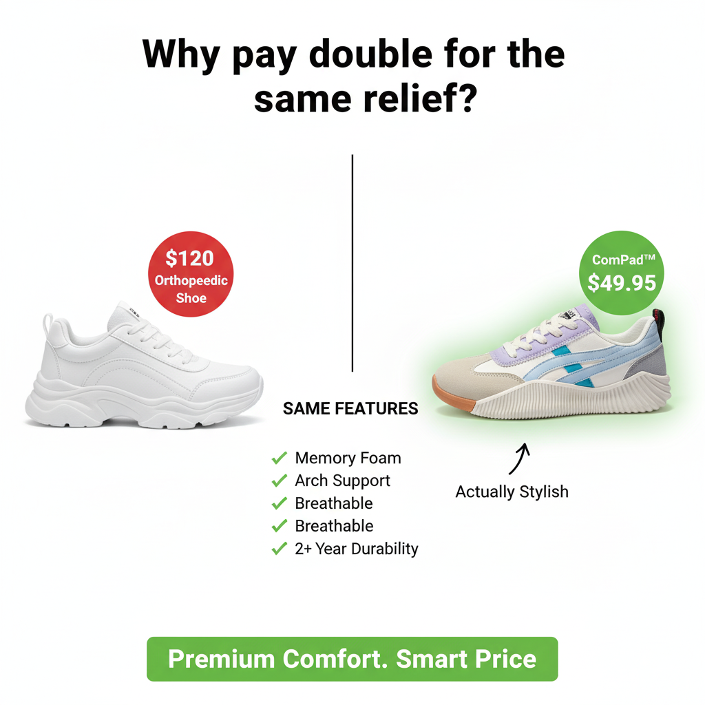 ComPad™ - Walk All Day Without Foot Fatigue - Orthopaedic Sneakers (+FREE Foot Care & Walking Challenge Guides)