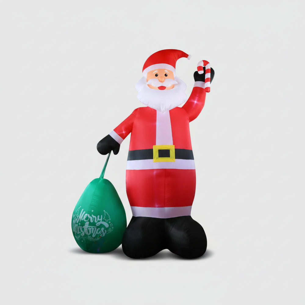 Giant Christmas Inflatables Outdoor Decorations Santa LED Lights