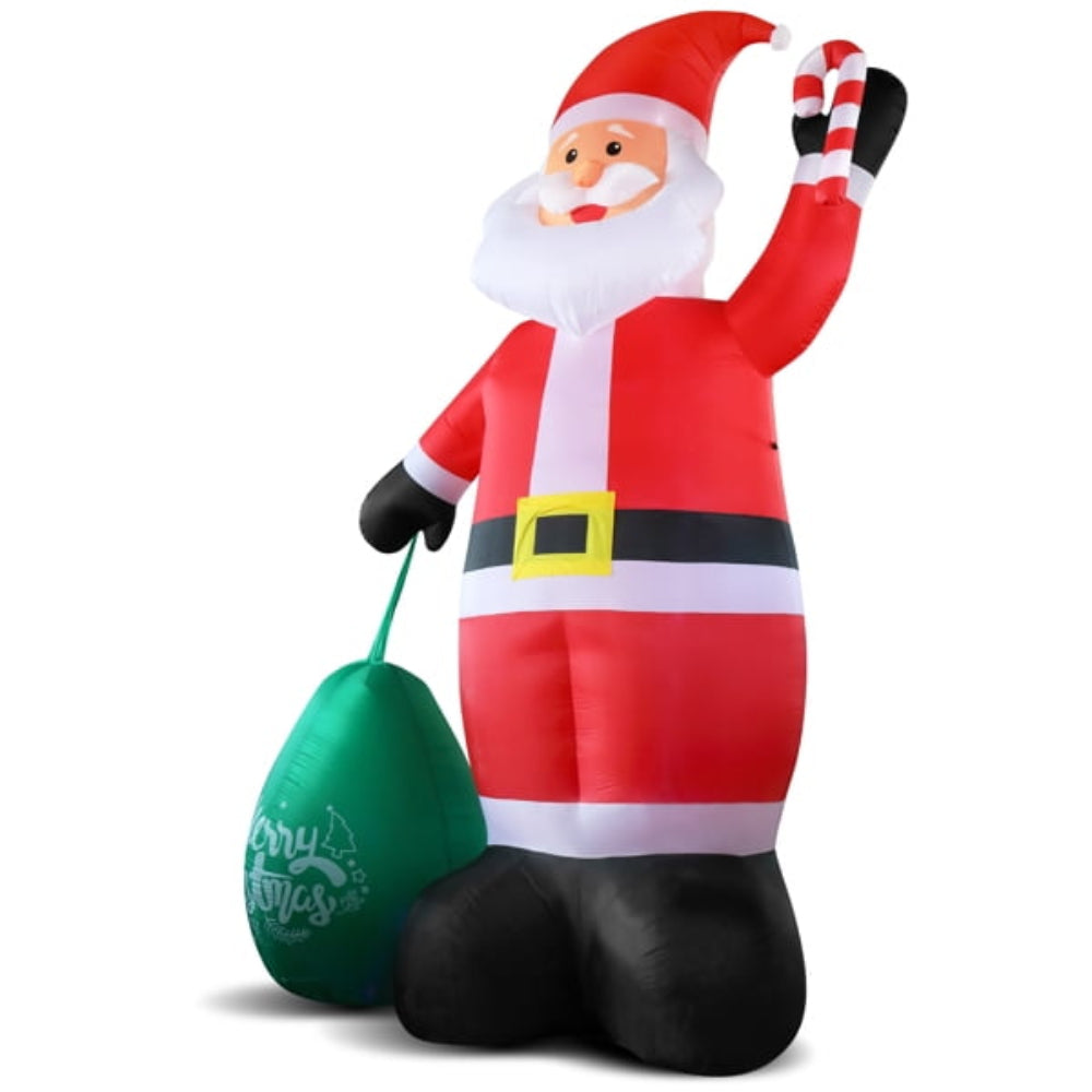 Giant Christmas Inflatables Outdoor Decorations Santa LED Lights