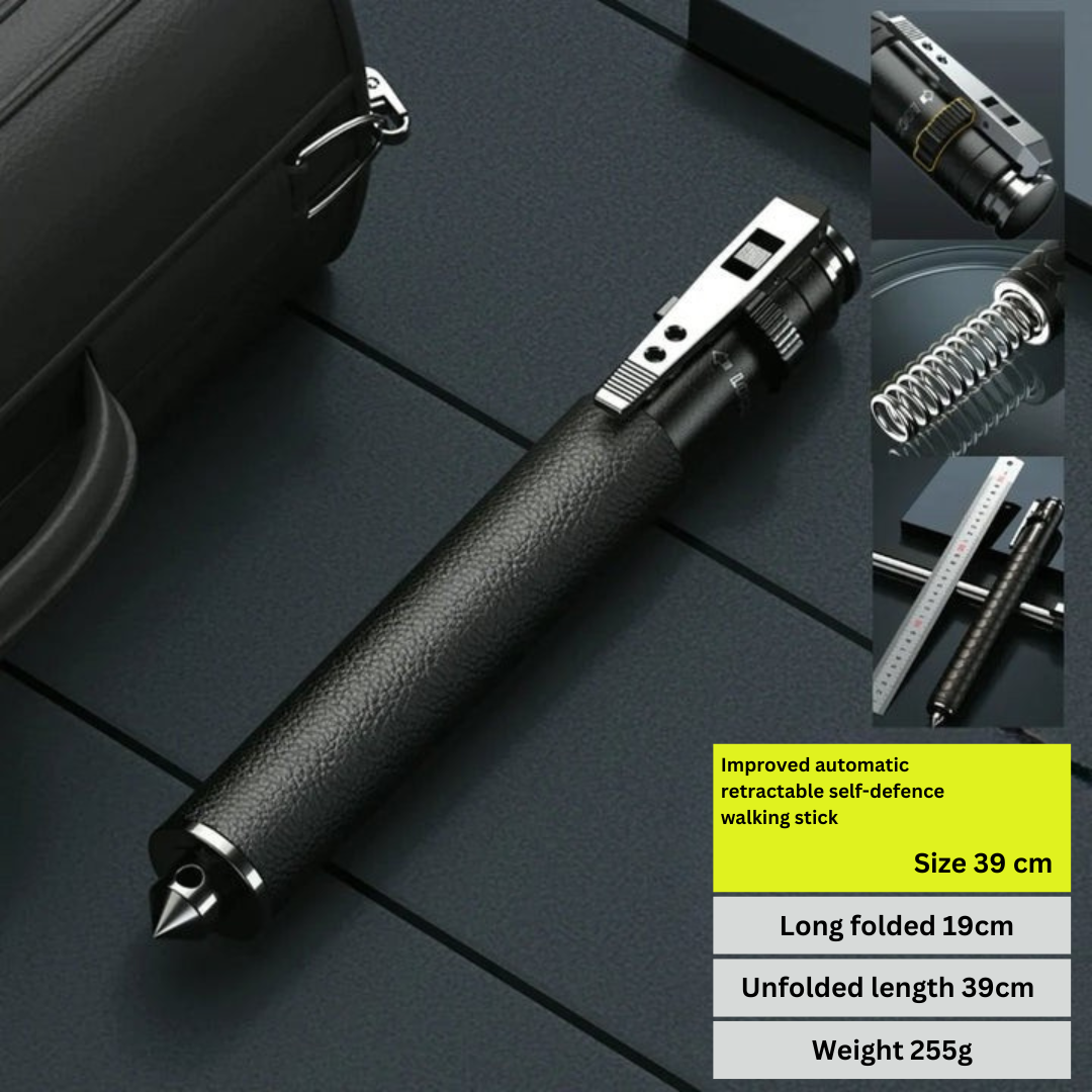 GuardStride | Automatic Self-Defense Hiking Pole for Outdoor Safety