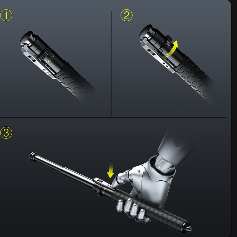 GuardStride | Automatic Self-Defense Hiking Pole for Outdoor Safety