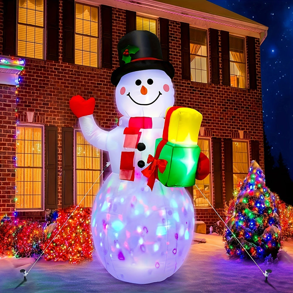 Outdoor Christmas Decorations Inflatable Claus LED Lights Display