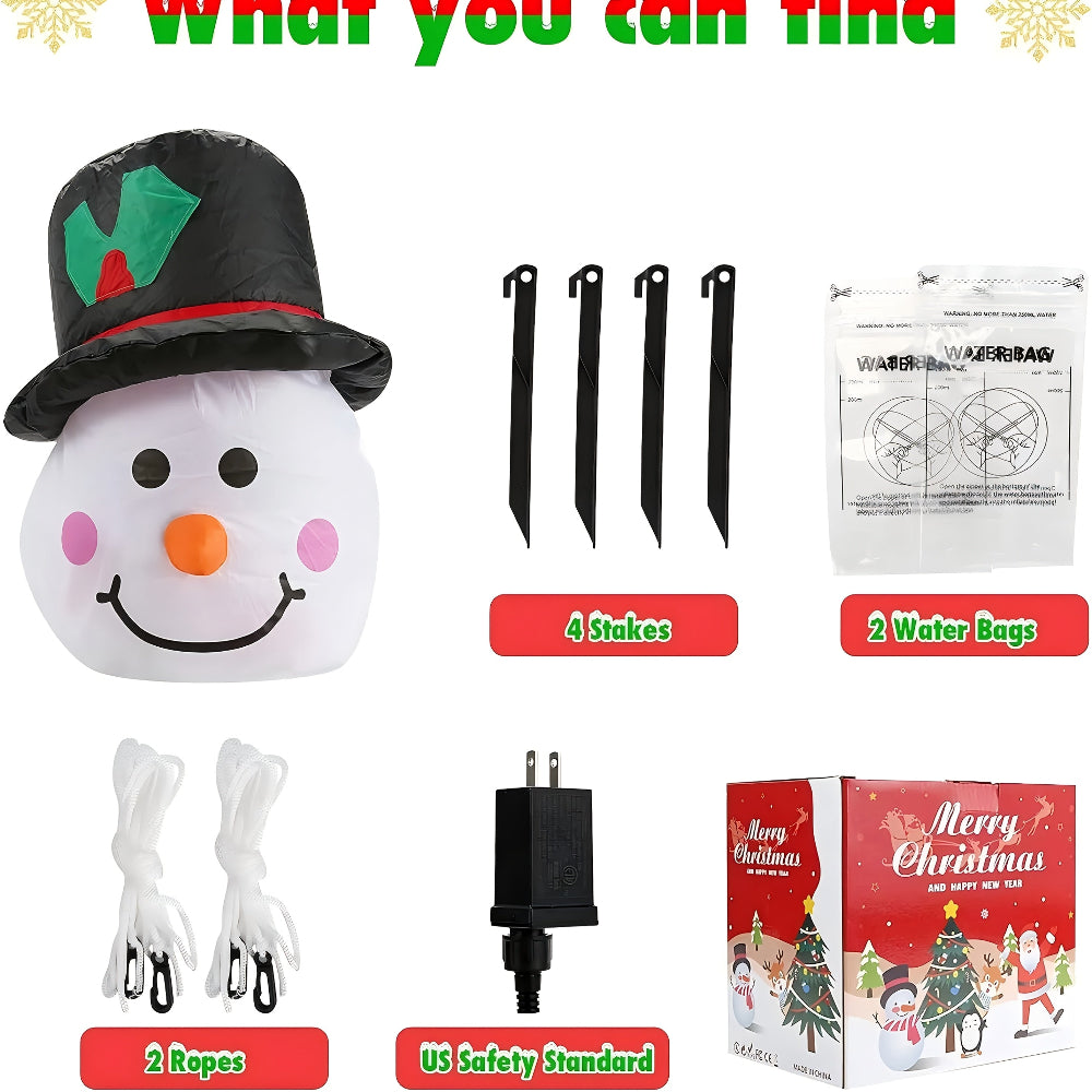 Outdoor Christmas Decorations Inflatable Claus LED Lights Display