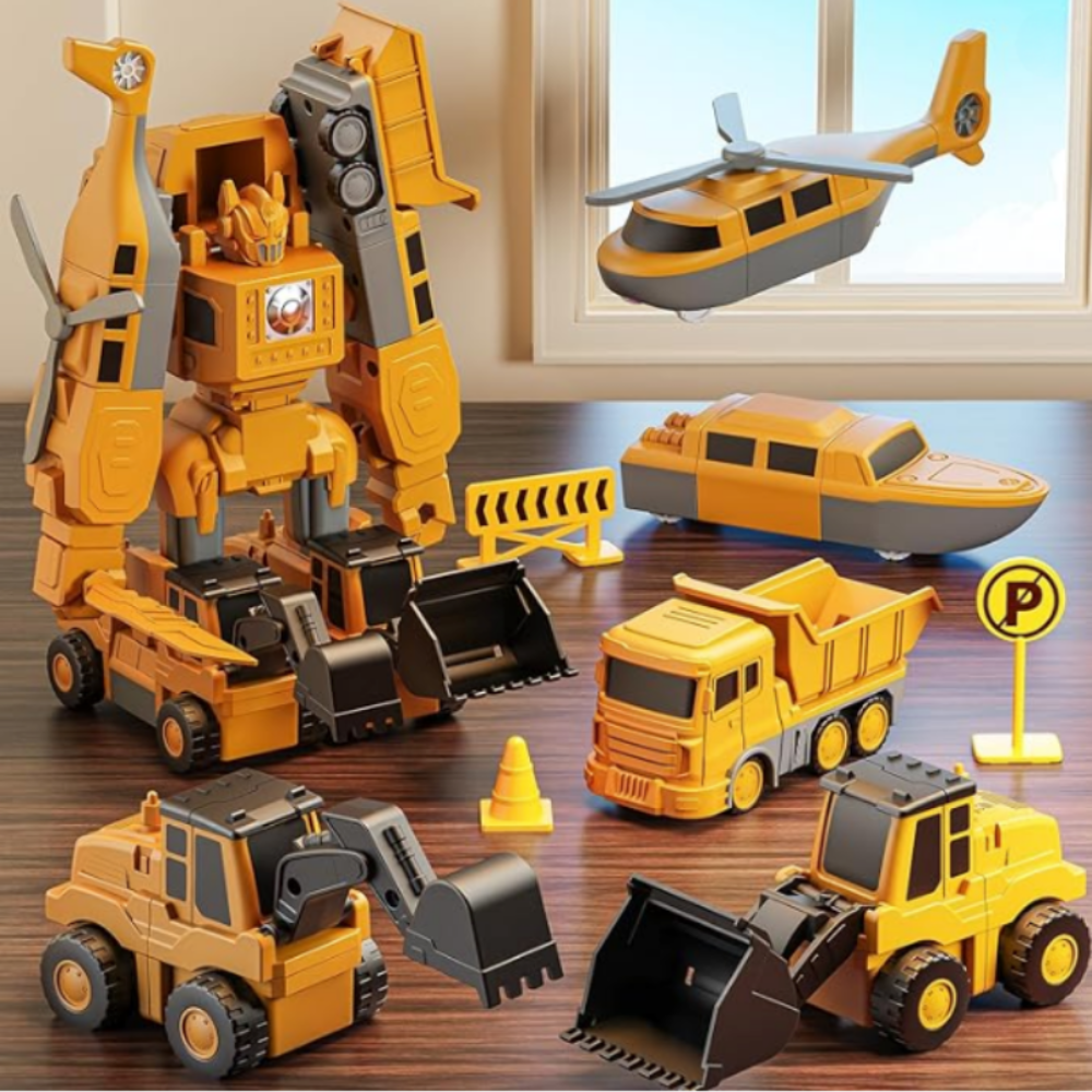 Magnetic Building Blocks Transforming Robot Toy Set