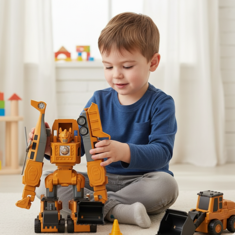 Magnetic Building Blocks Transforming Robot Toy Set