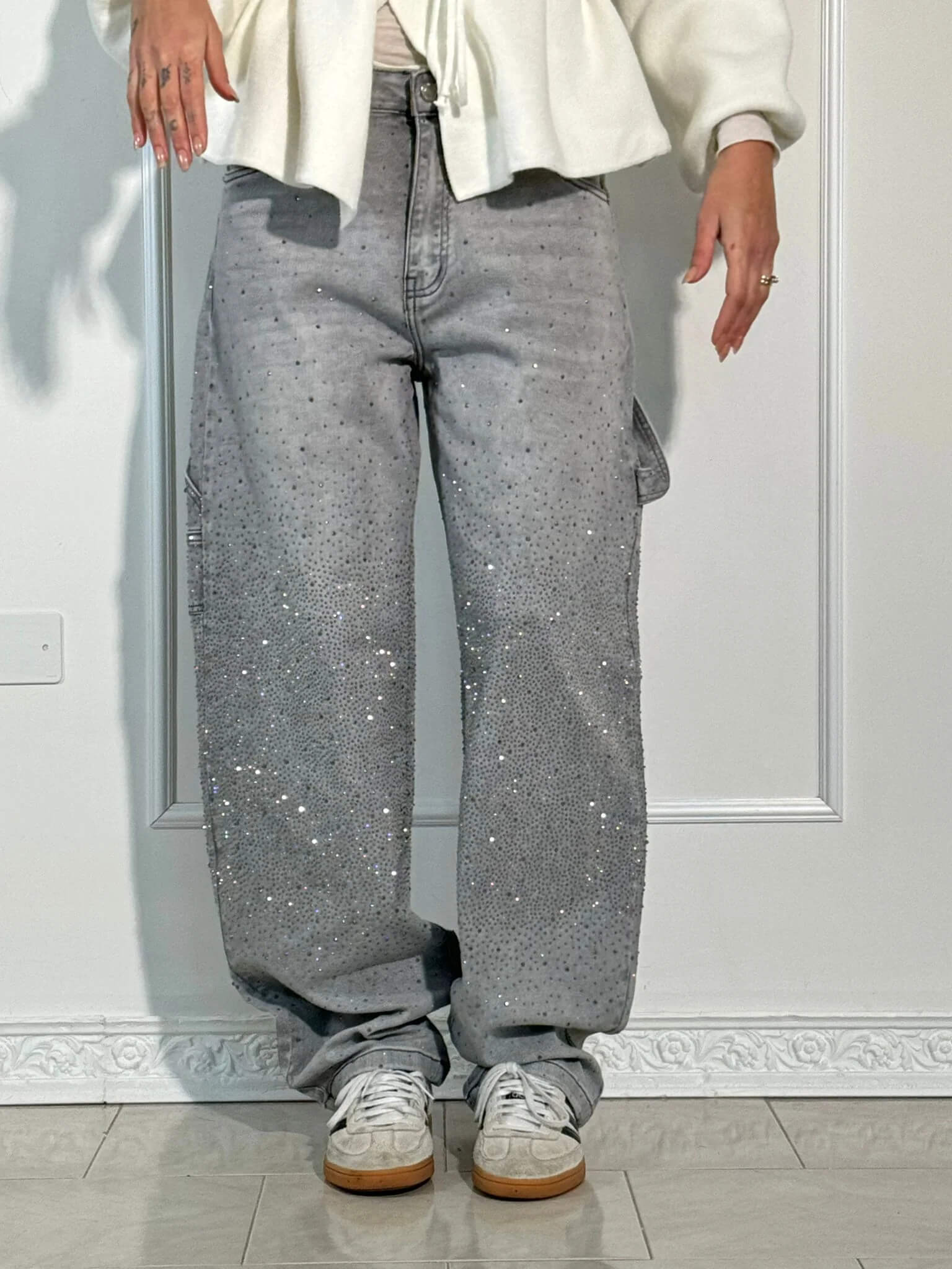 Iconic | Luxe Diamond Denim Jeans