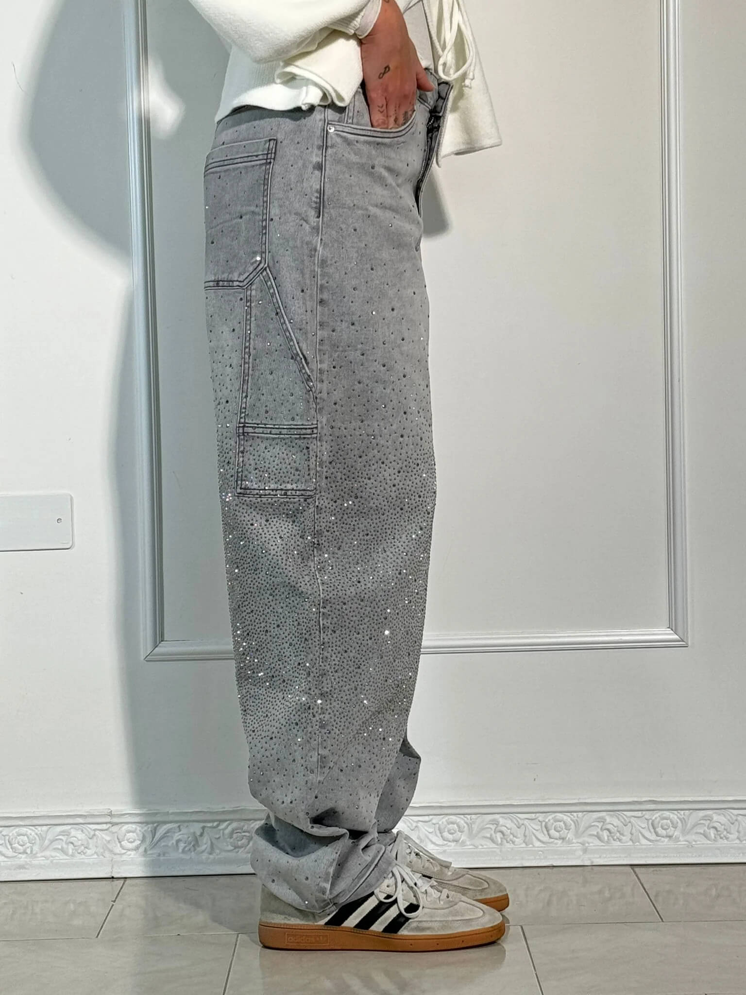 Iconic | Luxe Diamond Denim Jeans
