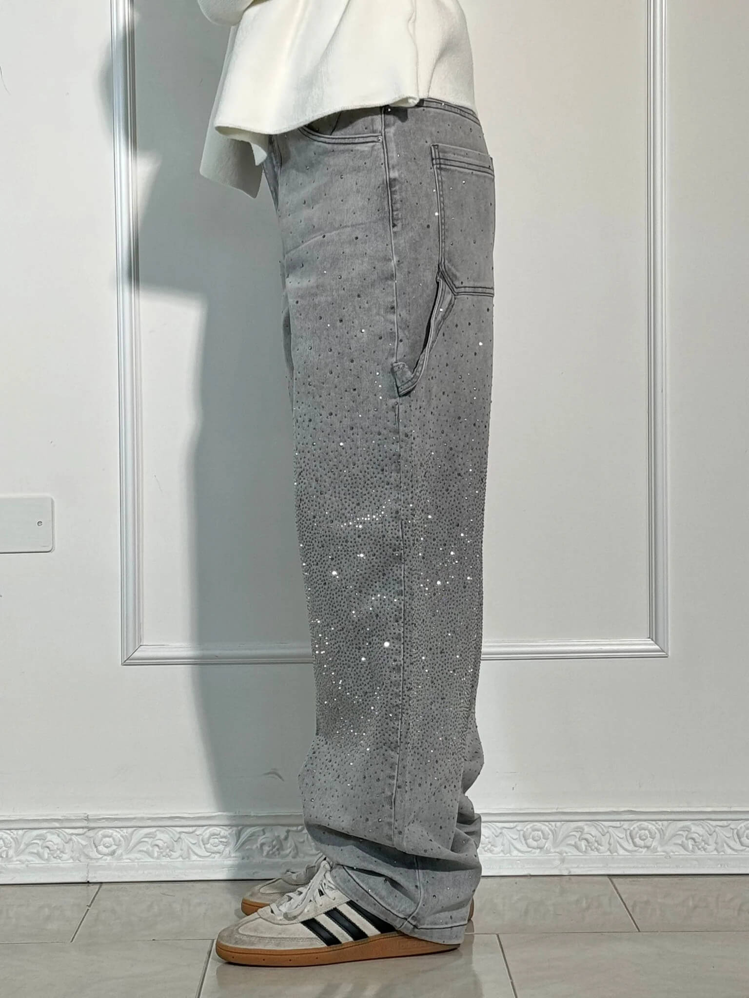 Iconic | Luxe Diamond Denim Jeans