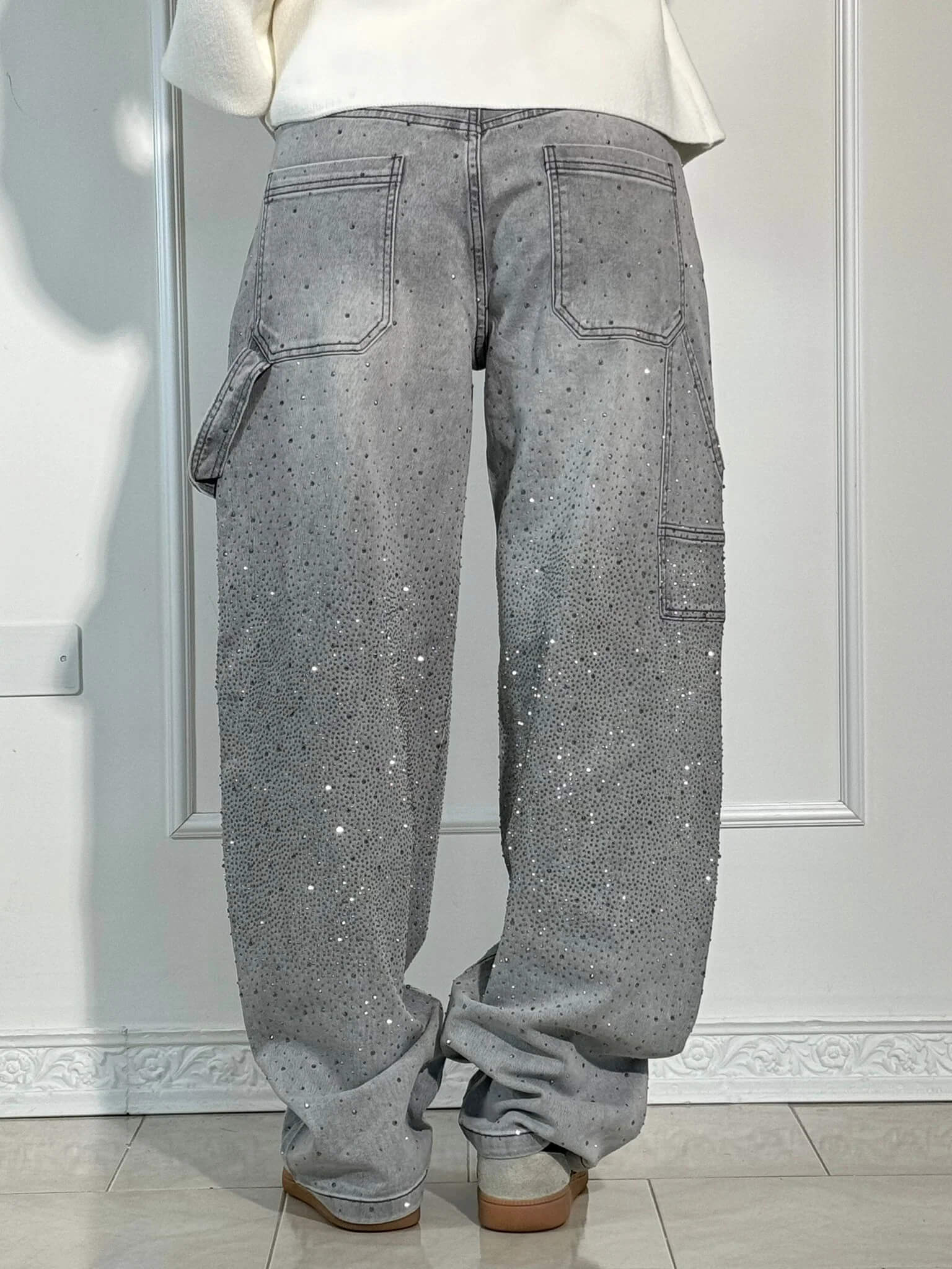 Iconic | Luxe Diamond Denim Jeans