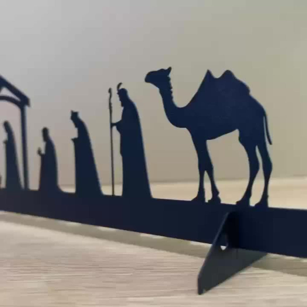 Nativity Scene Metal Wall Art Christmas Silhouette Decoration