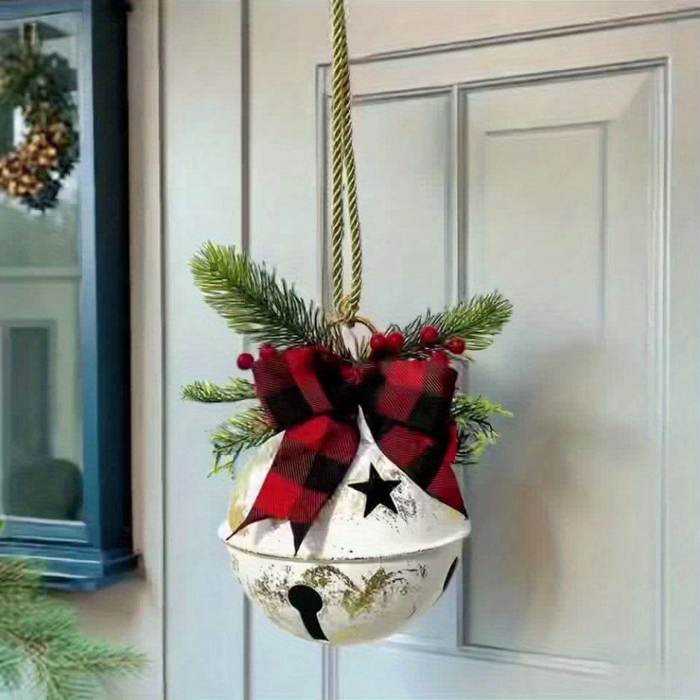 Outdoor Christmas Decorations Rustic Bell Door Ornament