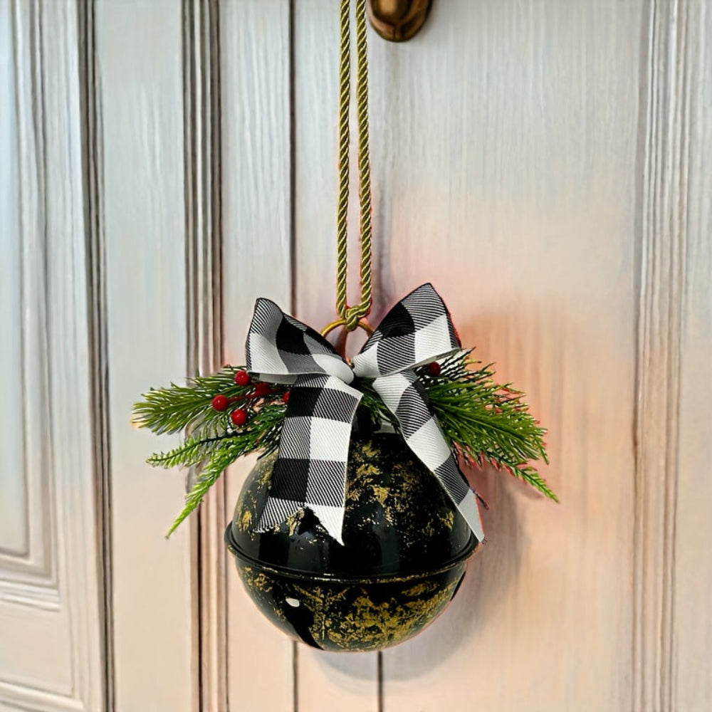 Outdoor Christmas Decorations Rustic Bell Door Ornament