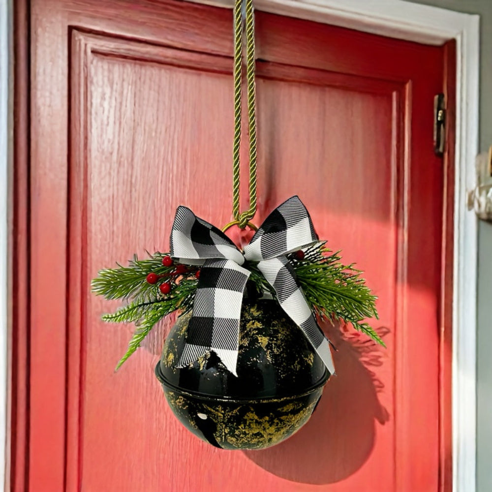 Outdoor Christmas Decorations Rustic Bell Door Ornament