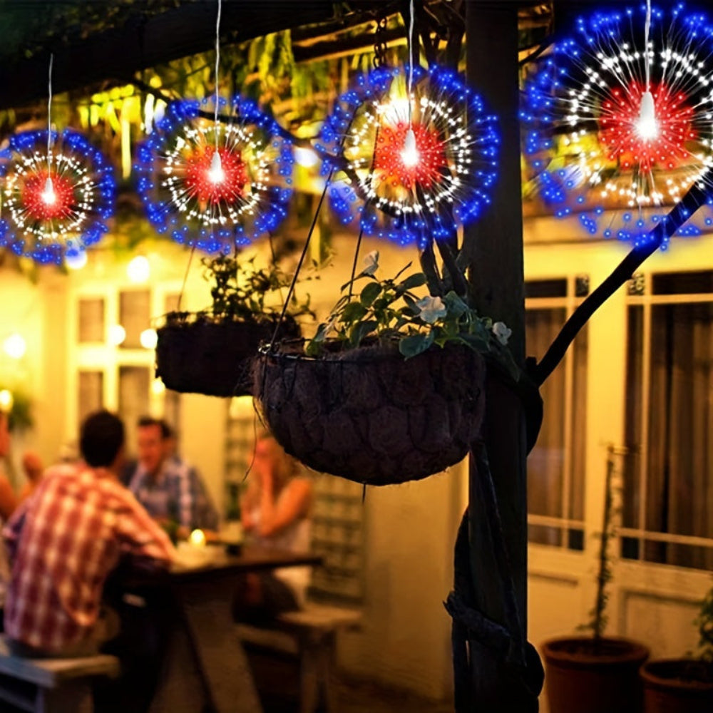 Outdoor Christmas Lights Firework LED Fairy Hanging Lights