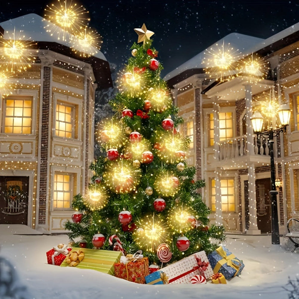 Outdoor Christmas Lights Firework LED Fairy Hanging Lights