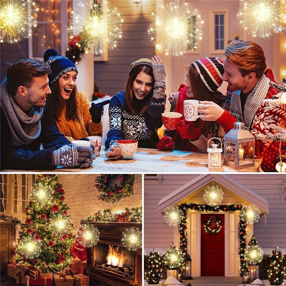Outdoor Christmas Lights Firework LED Fairy Hanging Lights