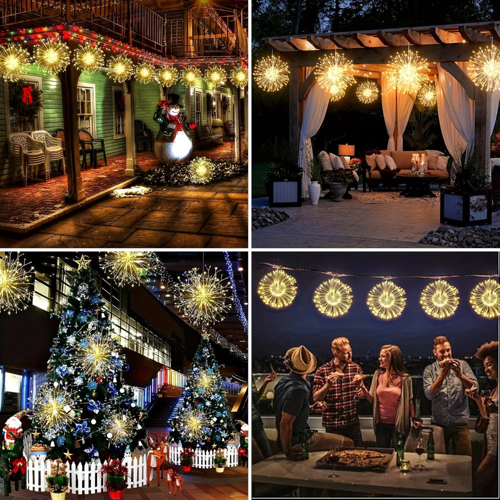 Outdoor Christmas Lights Firework LED Fairy Hanging Lights