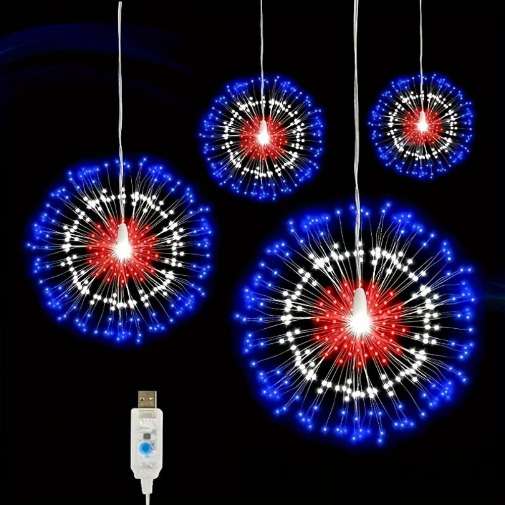 Outdoor Christmas Lights Firework LED Fairy Hanging Lights