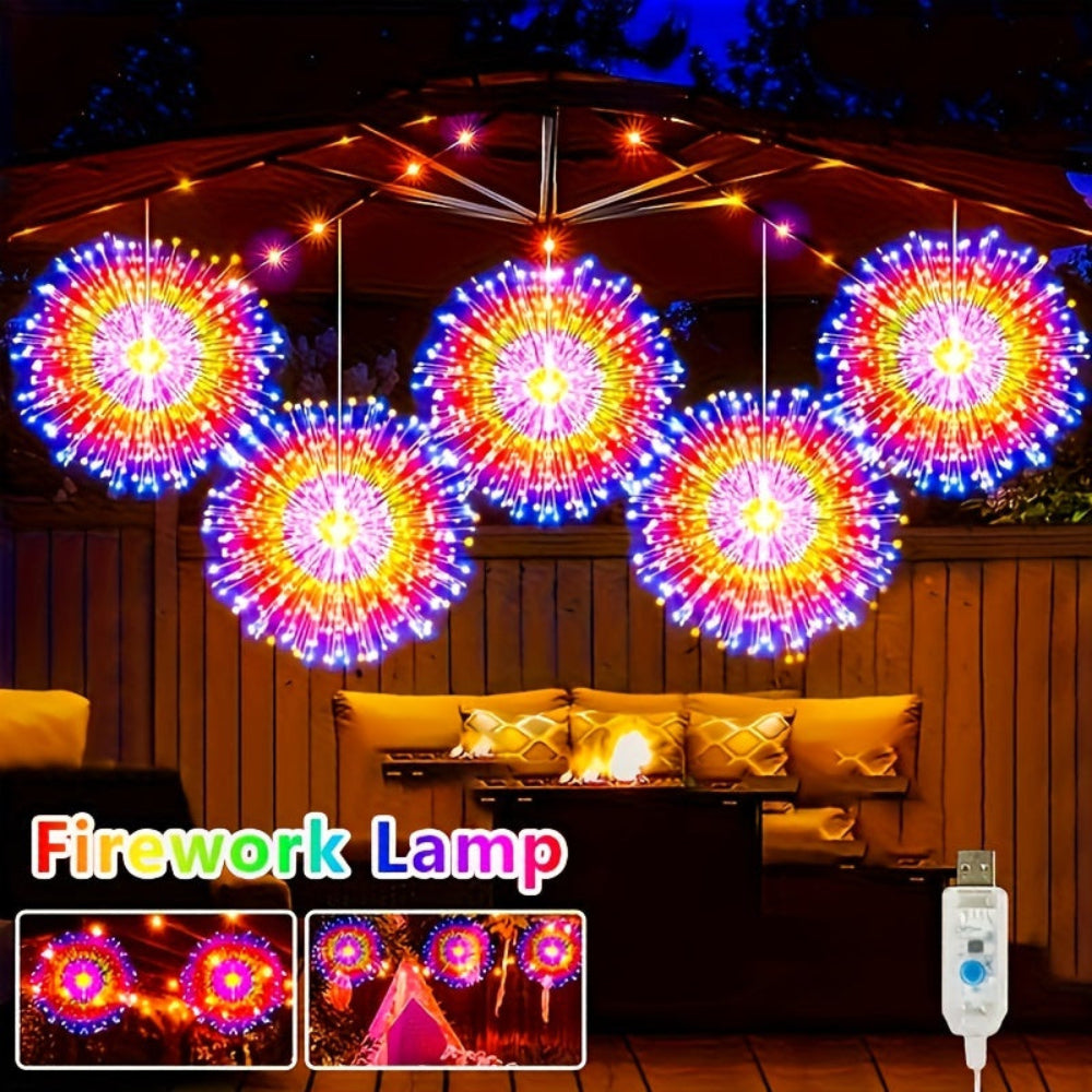 Outdoor Christmas Lights Firework LED Fairy Hanging Lights