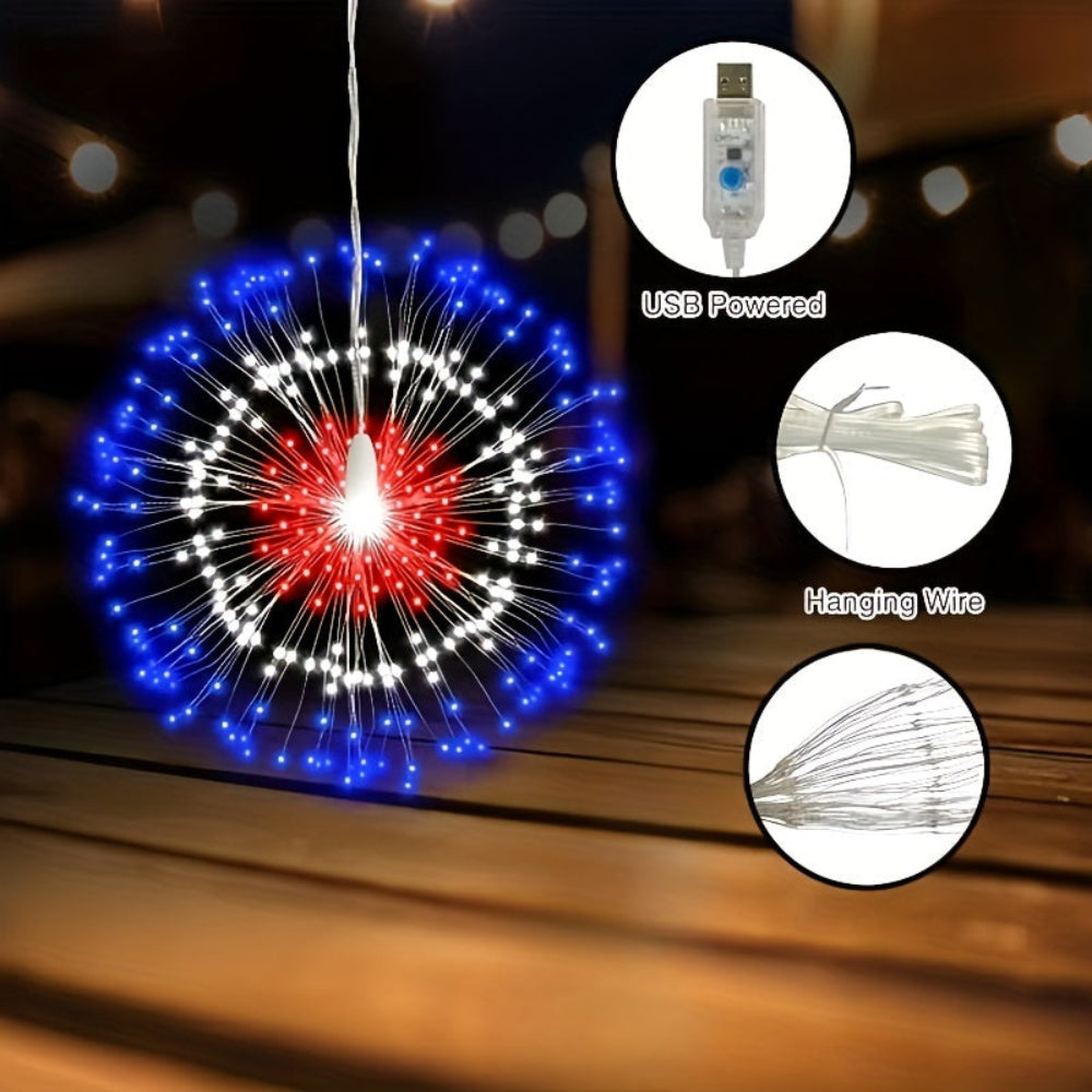 Outdoor Christmas Lights Firework LED Fairy Hanging Lights