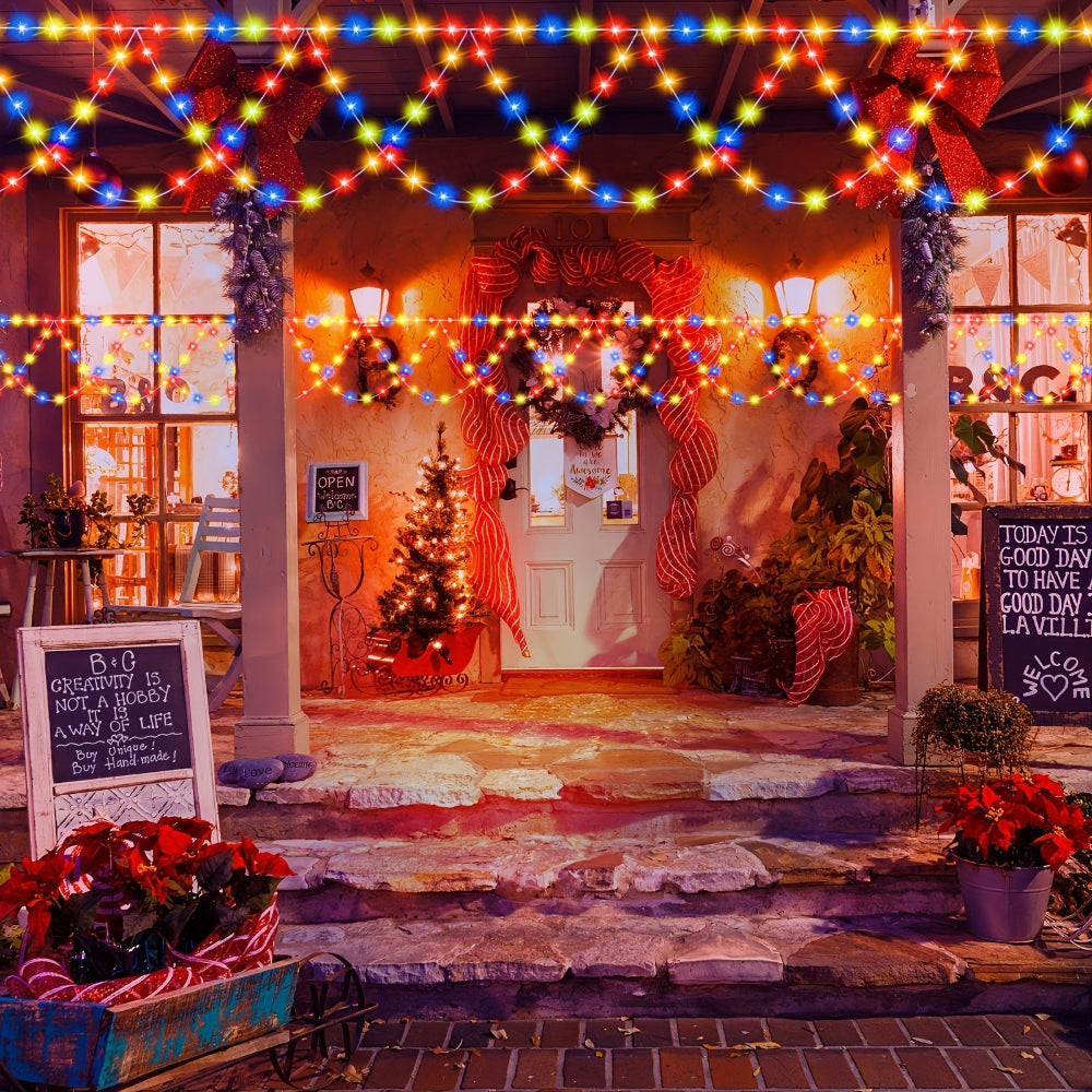 Outdoor Christmas Lights LED Balcony Hanging Fairy String