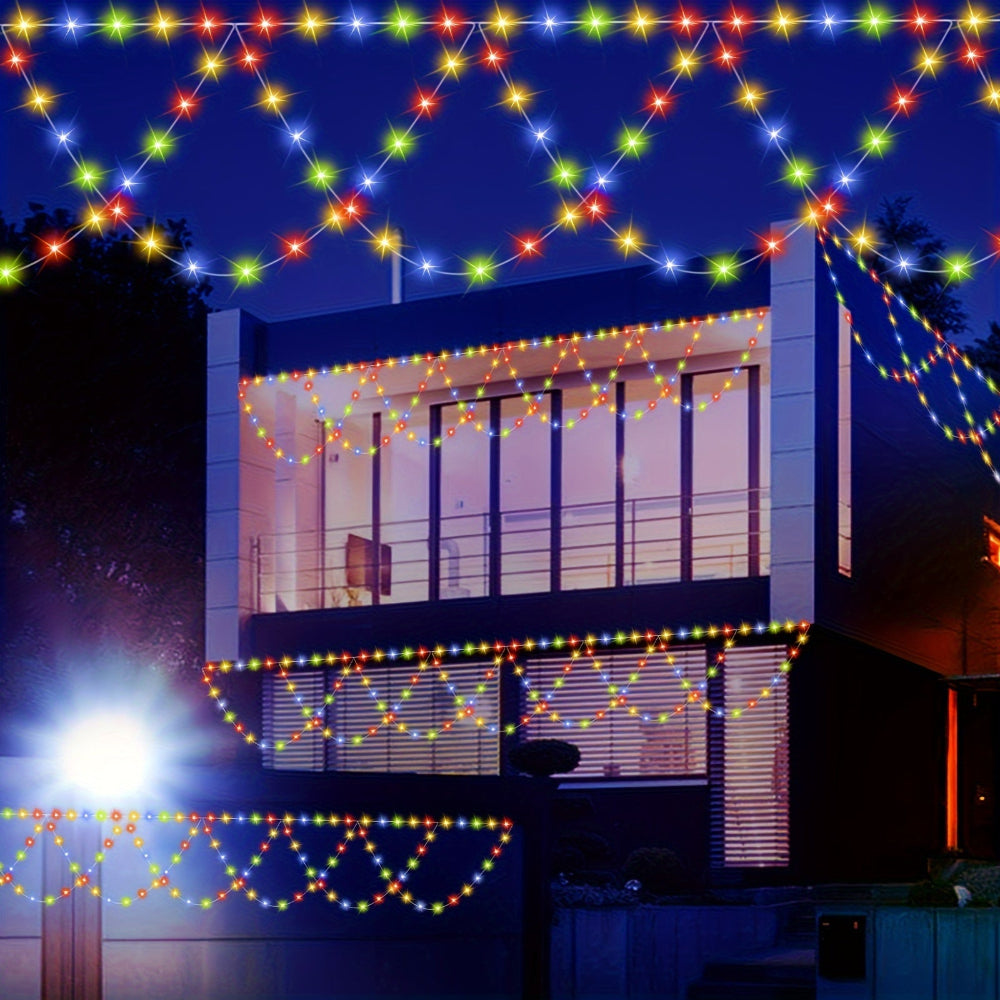 Outdoor Christmas Lights LED Balcony Hanging Fairy String