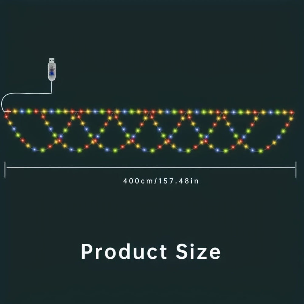 Outdoor Christmas Lights LED Balcony Hanging Fairy String