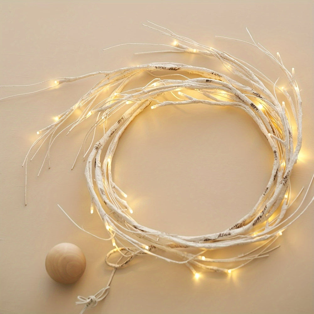 Outdoor Christmas Lights Warm White LED Branch Garland Decoration