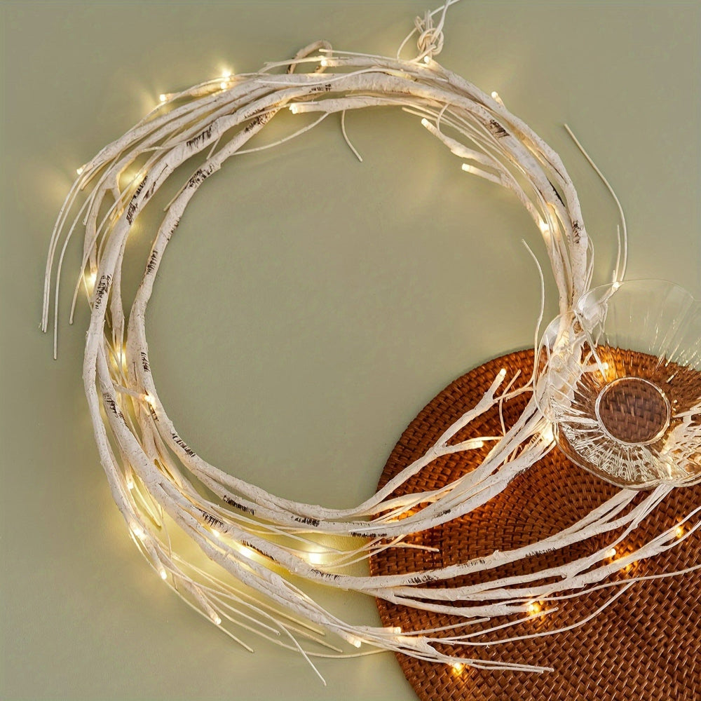 Outdoor Christmas Lights Warm White LED Branch Garland Decoration
